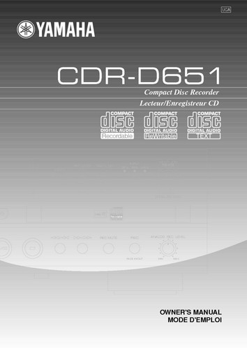 Yamaha cdr d651 lettore - lettore, cd